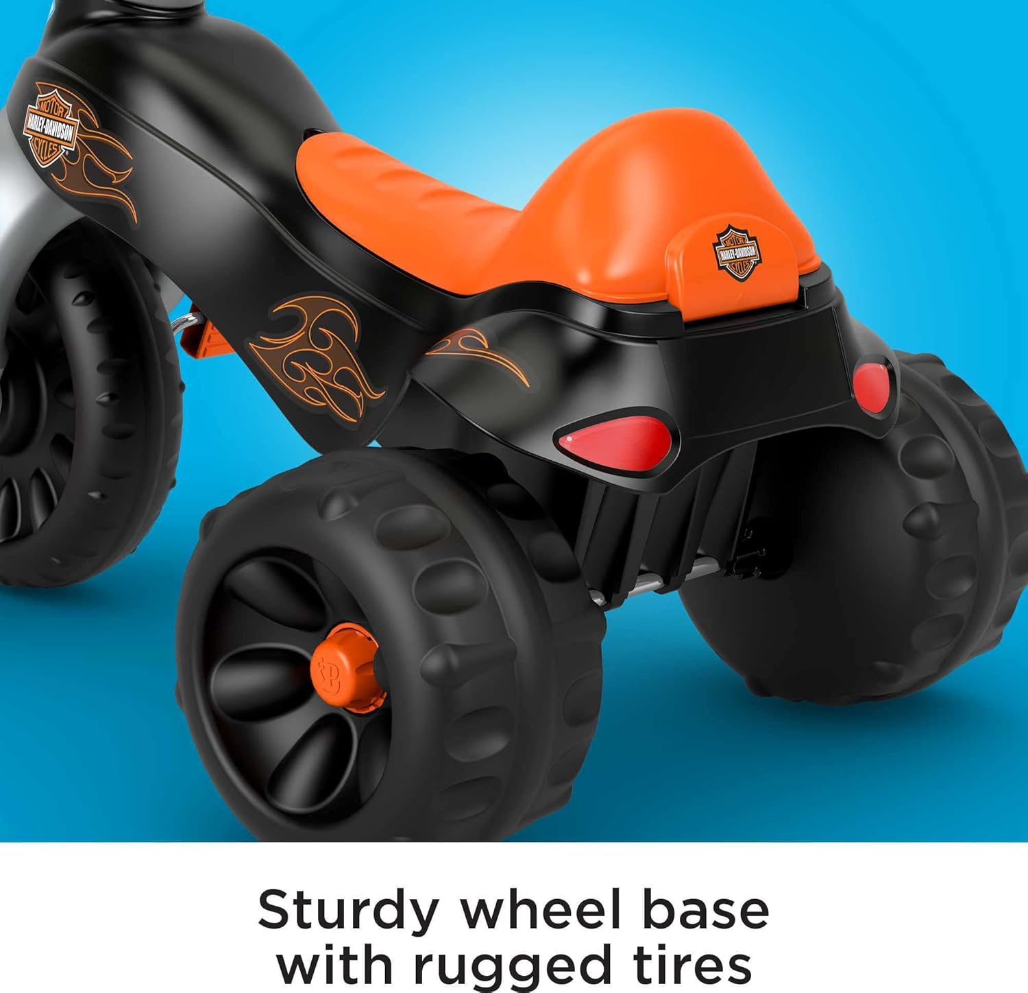 Fisher-Price Toddler Tricycle Harley-Davidson Tough Trike, Toy Bike with Handlebar Grips & Storage for Outdoor Play Kids Ages 2+ Years (Amazon Exclusive)
